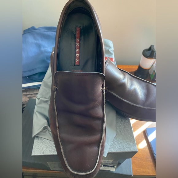EUC Men’s Prada Driving Moccasins- Brown - Picture 1 of 8